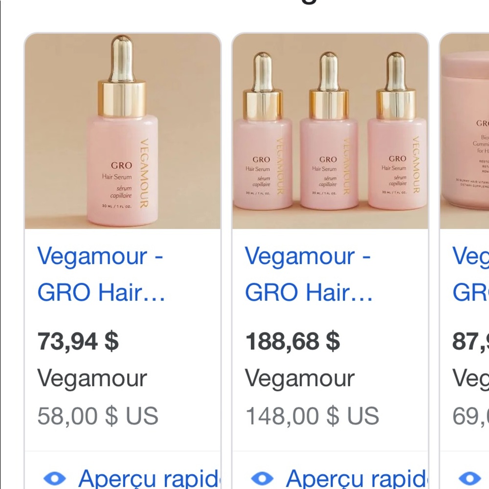 Vegamour GRO serum sérum capillaire